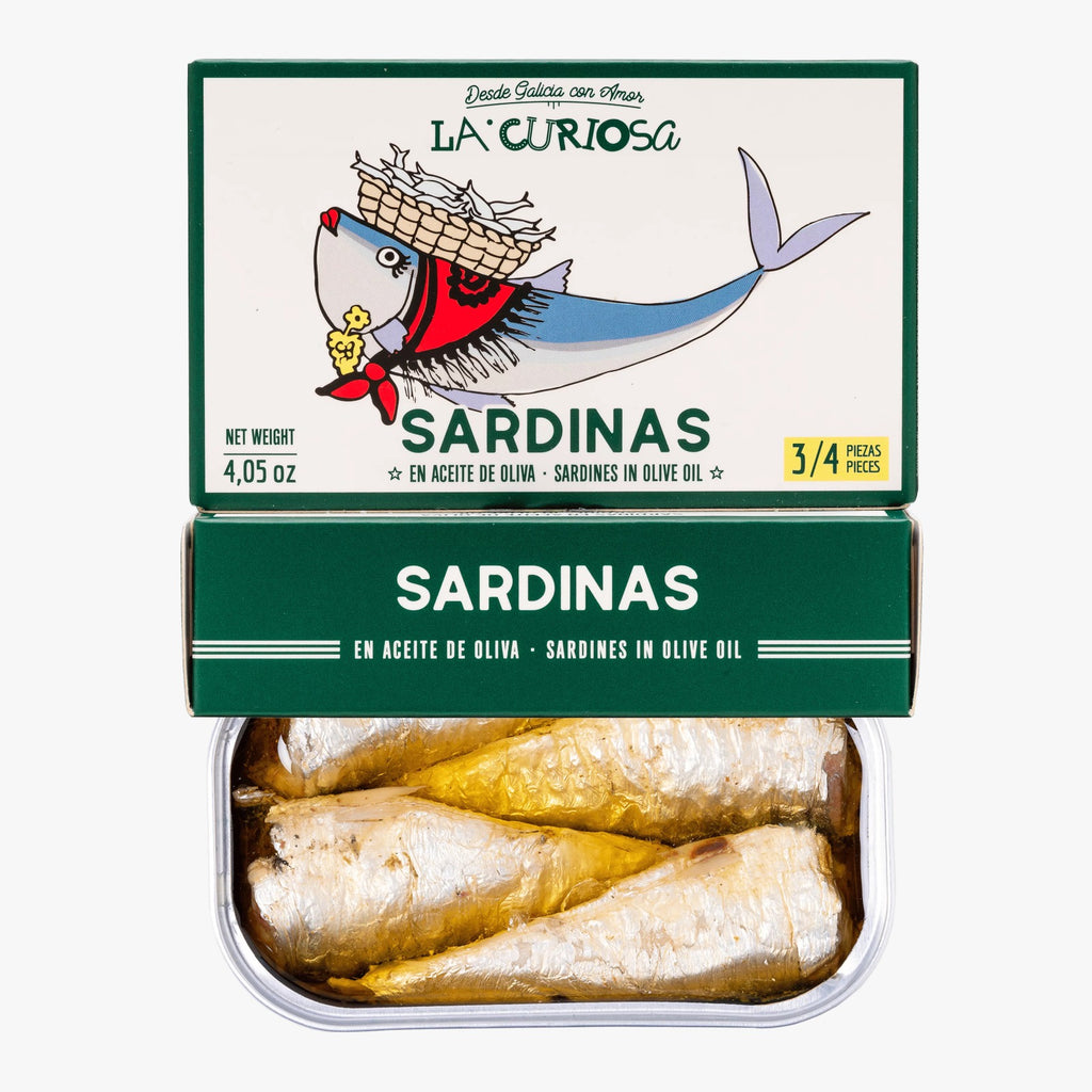 Sardines à l'huile d'olive 3/4 pièces