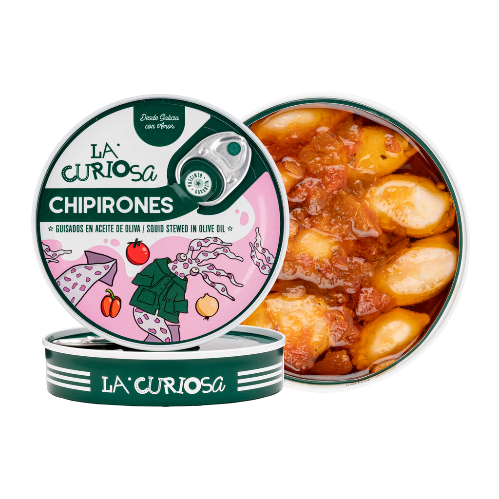 Petits Calamars (Chipirons) mijotés à l'huile d'olive – (120 g)